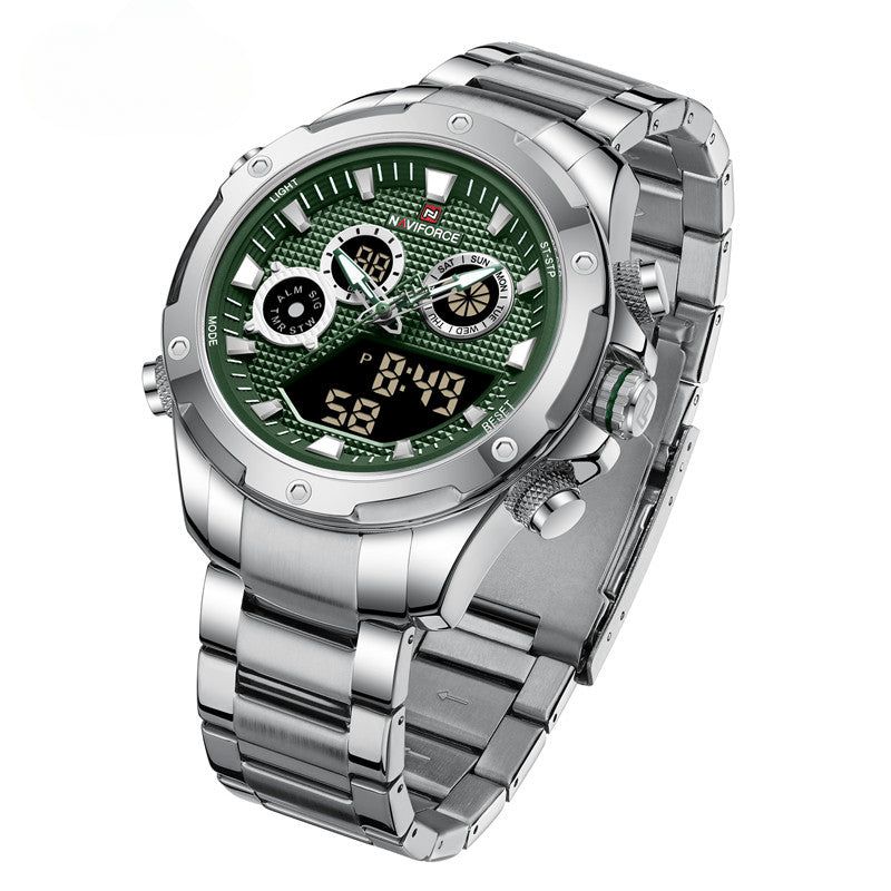 Watches Men Sport Fashion Quartz Wristwatch Stainless Steel Chronograph Male Waterproof Watch