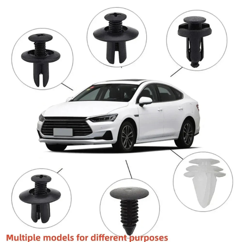 100pcs Auto Fastener Clip Kit Fender Rivet Clips Car Body Push Retainer Pin Rivet Bumper Door Trim Panel Retainer Car Clips