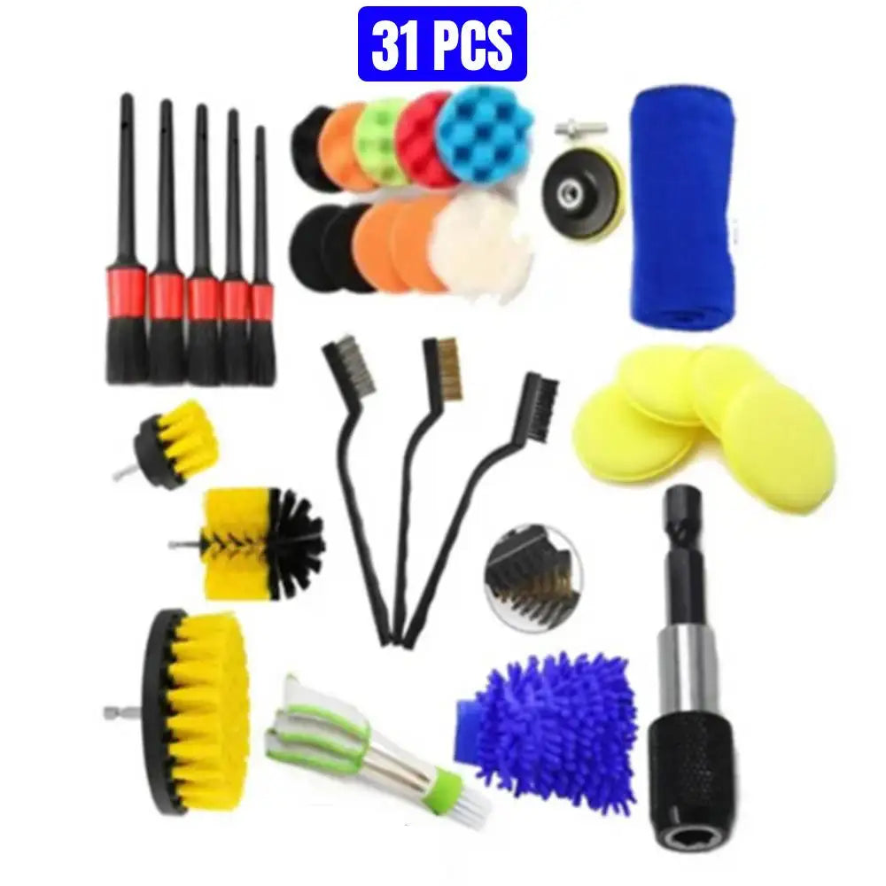 12/4 Pcs Electric Drill Brush Kit scrubber Cleaning Brush For Carpet Glass Car Kitchen Bathroom toilet Cleaning Tools household