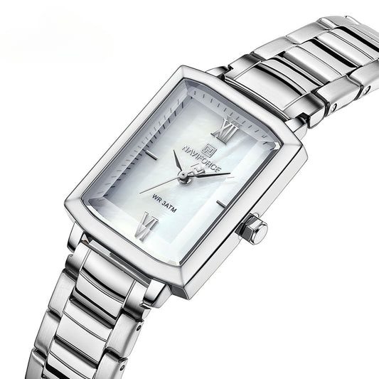 Ladies Watches Women High Quality Simple Watch Steel Belt Quartz Square Waterproof Wristwatch Beautiful Gift