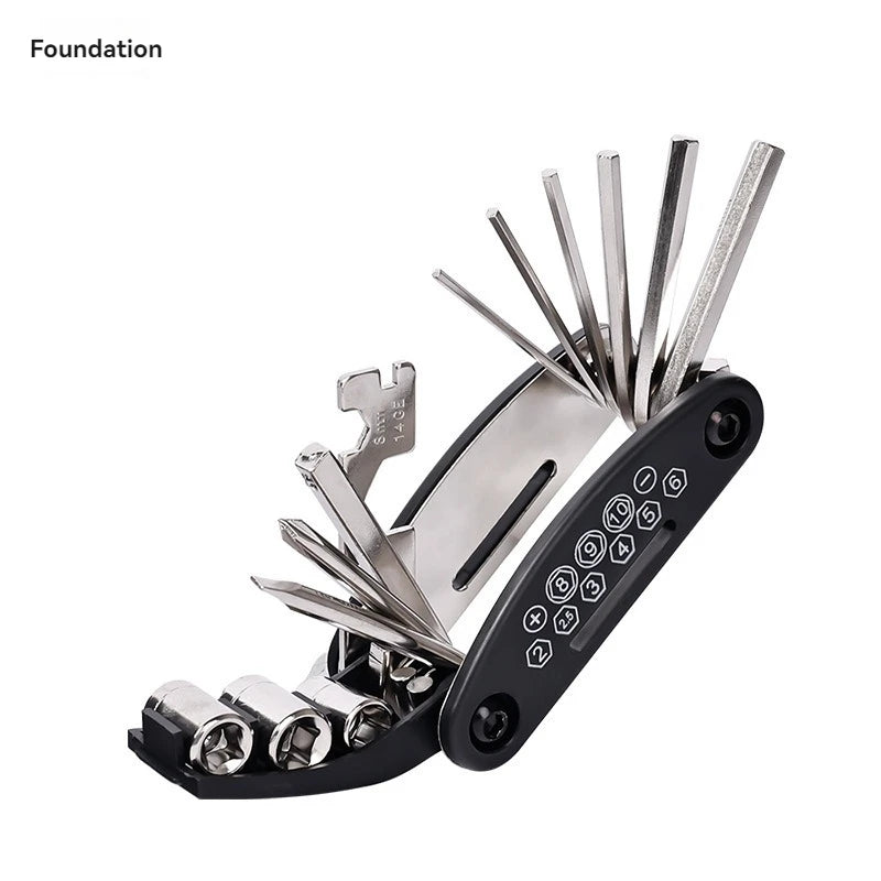 16 in 1 Mountain Bike Portable Socket Multipurpose Wrench Bicycle Multi Tool Screwdriver Motorcycle Bicycle Repair Tools