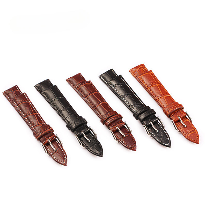 Watch Band cowhide Straps 10mm-24mm Leather Pin Buckle Watch Straps Watchbands