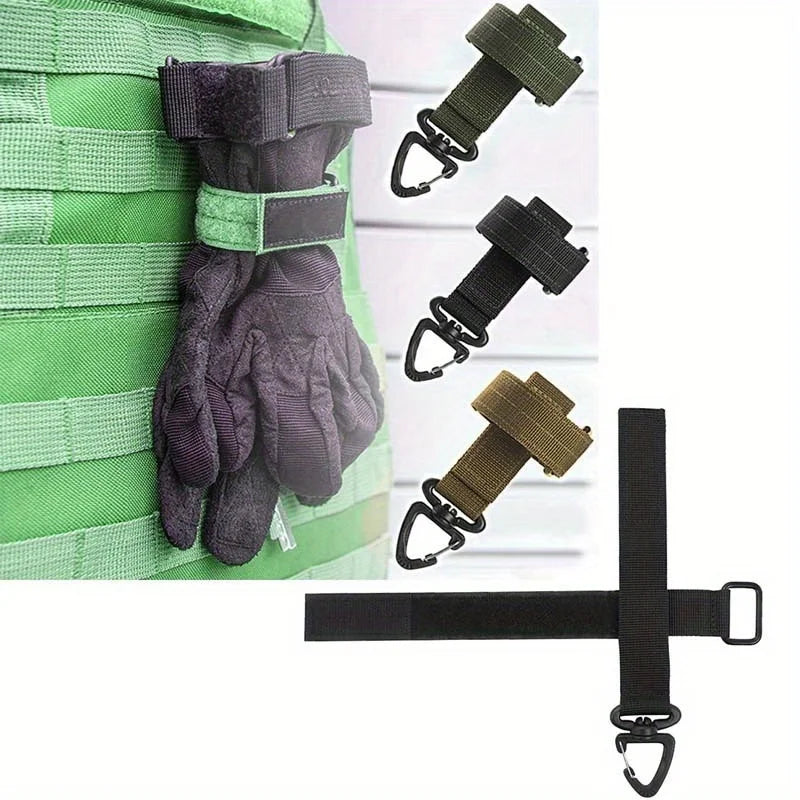 1pc Glove Hanging Buckle Rope Storage Buckle Military Fan Tactical Nylon Carabiner Multi-purpose Outdoor Glove Storage Tie