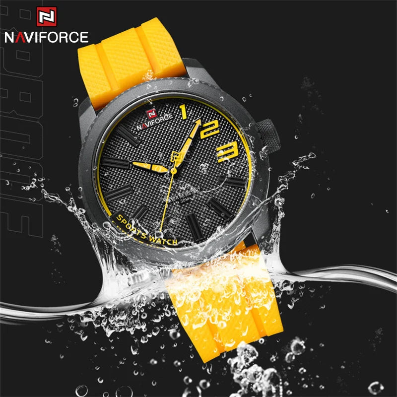 Silicone Strap Men's Watches Waterproof Sport Quartz Military Watch Men Watch