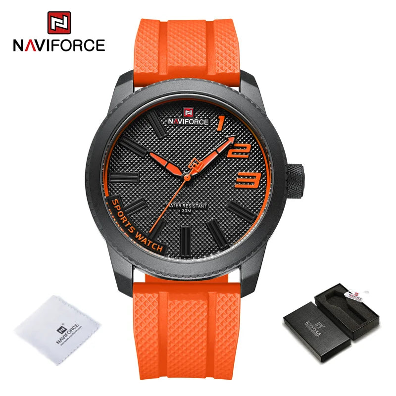 Silicone Strap Men's Watches Waterproof Sport Quartz Military Watch Men Watch