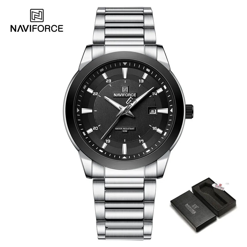 2023 NAVIFORCE New Fashion Men Luxury Watch Business Waterproof Male Stainless Steel Quartz Wristwatch Date Luminous Clock 2023