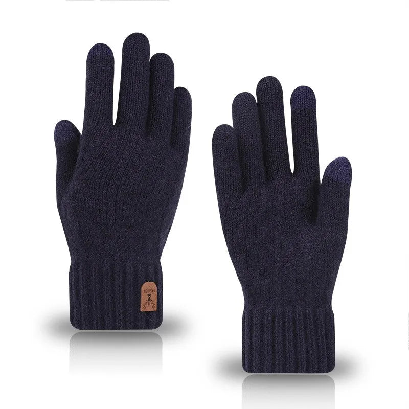 Men’s Warm Winter Gloves | Touch Screen Fleece & Wool Knitted