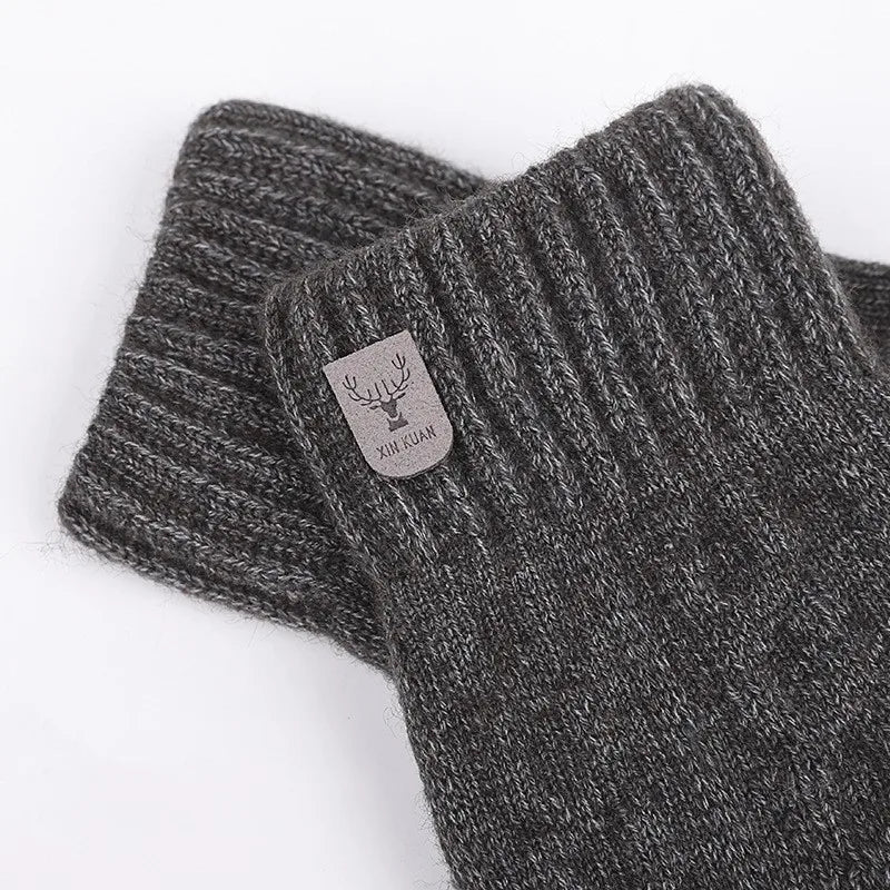 Men’s Warm Winter Gloves | Touch Screen Fleece & Wool Knitted