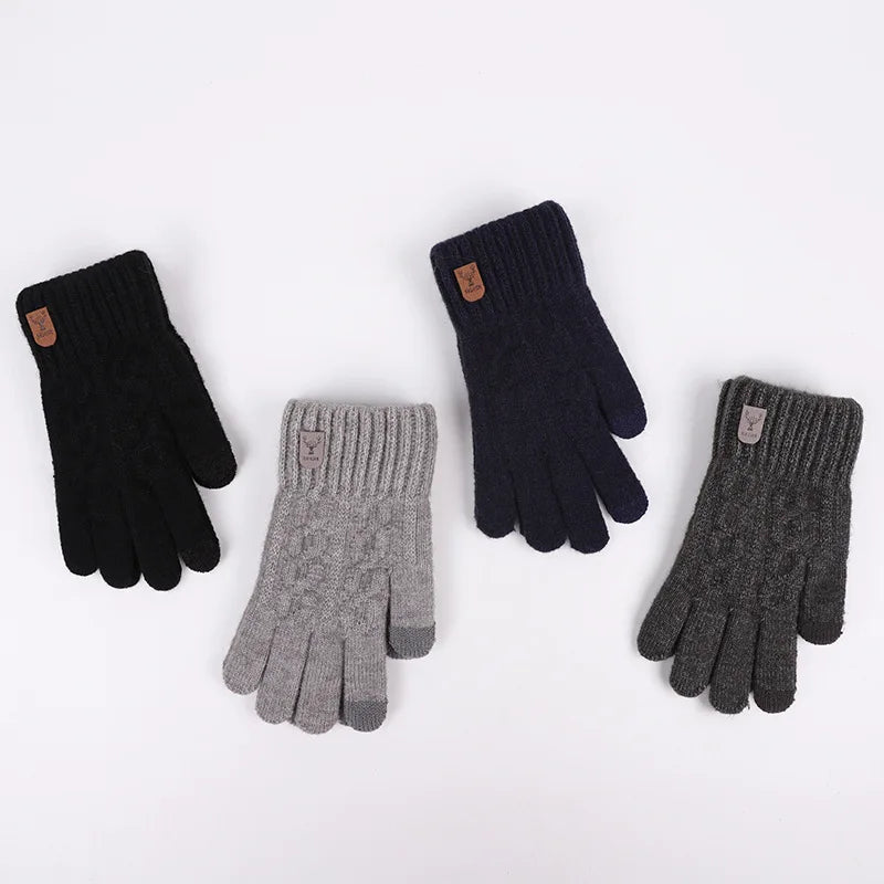 Men’s Warm Winter Gloves | Touch Screen Fleece & Wool Knitted