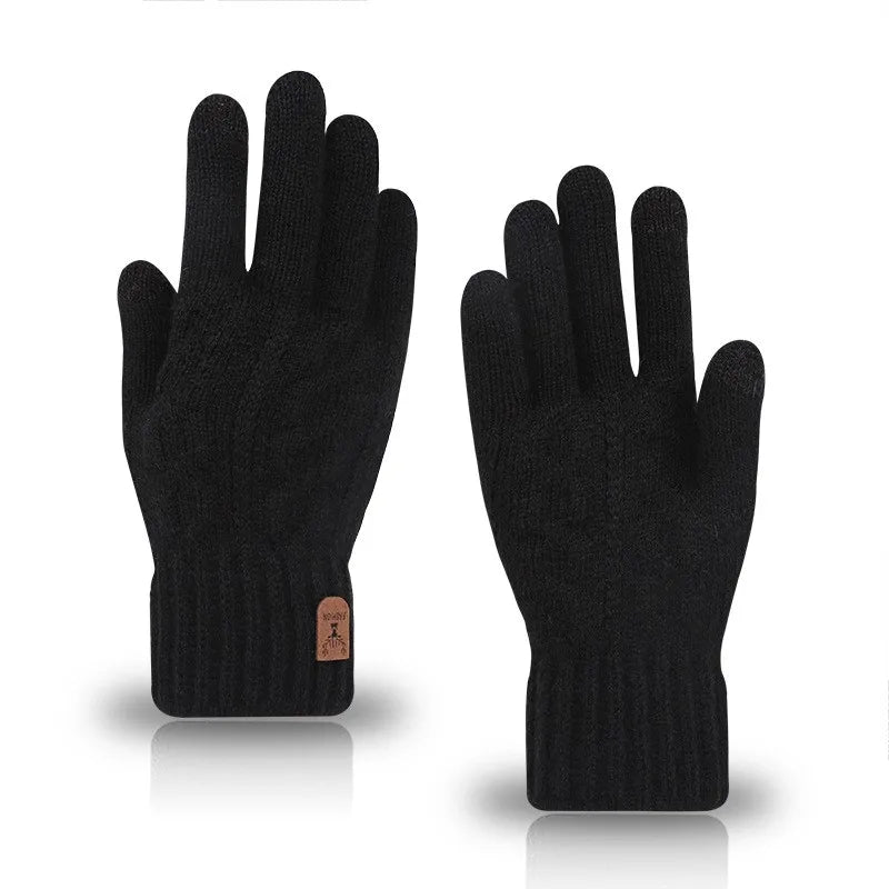 Men’s Warm Winter Gloves | Touch Screen Fleece & Wool Knitted