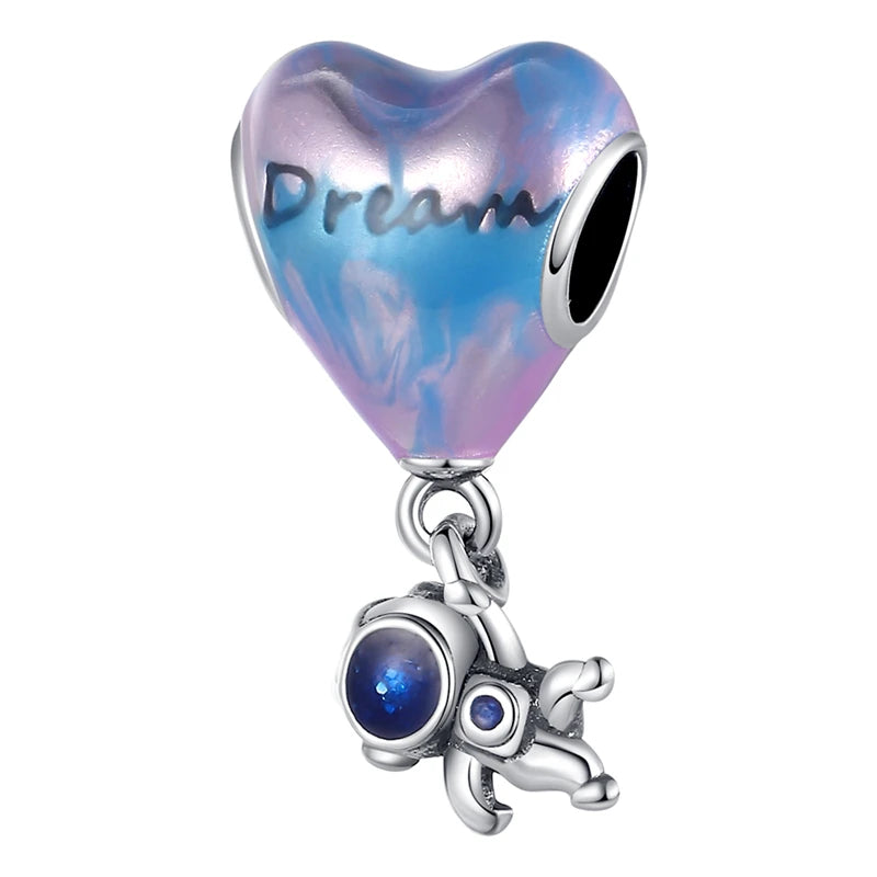 Silver Aircraft Travel Chameleon Charms Beads