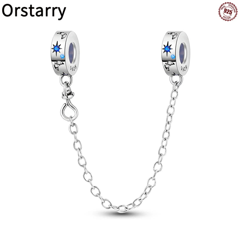 Silver Plated Daisy Safety Chain Bead Suitable For Ladies