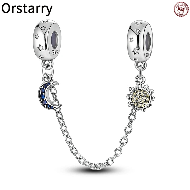 Silver Plated Daisy Safety Chain Bead Suitable For Ladies