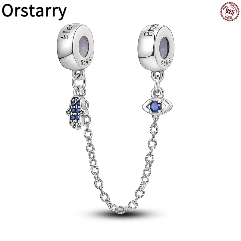 Silver Plated Daisy Safety Chain Bead Suitable For Ladies