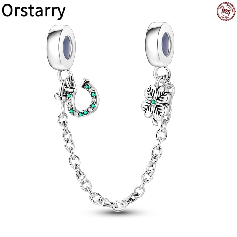 Silver Plated Daisy Safety Chain Bead Suitable For Ladies