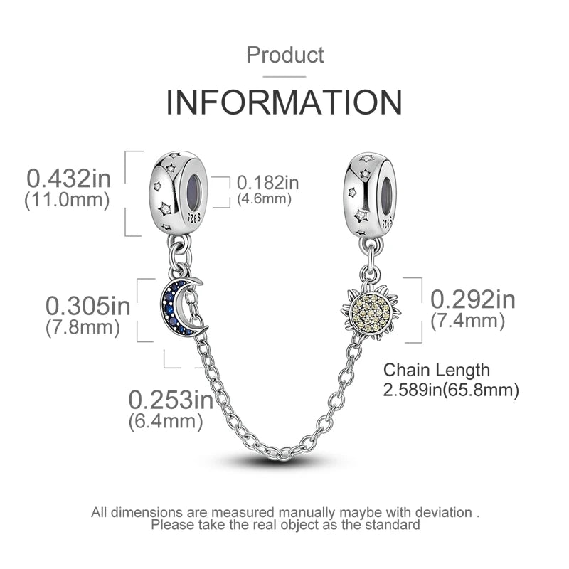 Silver Plated Daisy Safety Chain Bead Suitable For Ladies