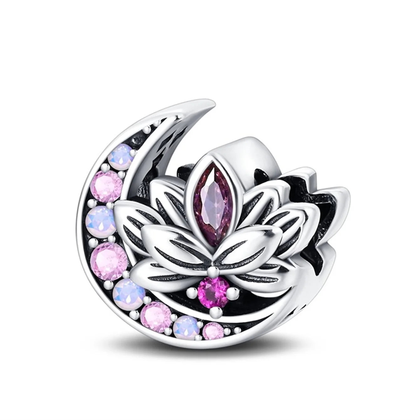 Retro Romantic Classic Guardian Lotus Charm Beads Fits Charm Bracelet