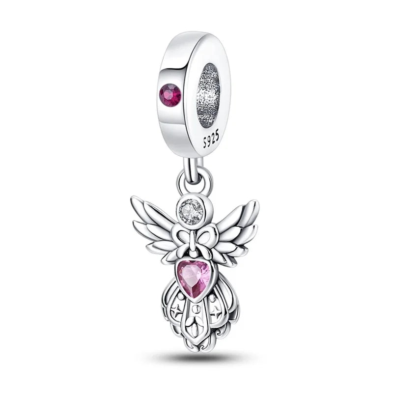 Retro Romantic Classic Guardian Lotus Charm Beads Fits Charm Bracelet