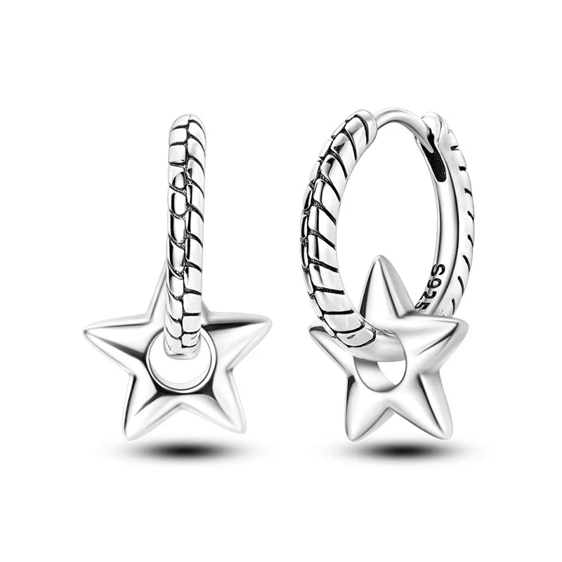 Ear Loops Star Sun Earrings Pendant Simple Jewelry For Women Girls Party Gifts