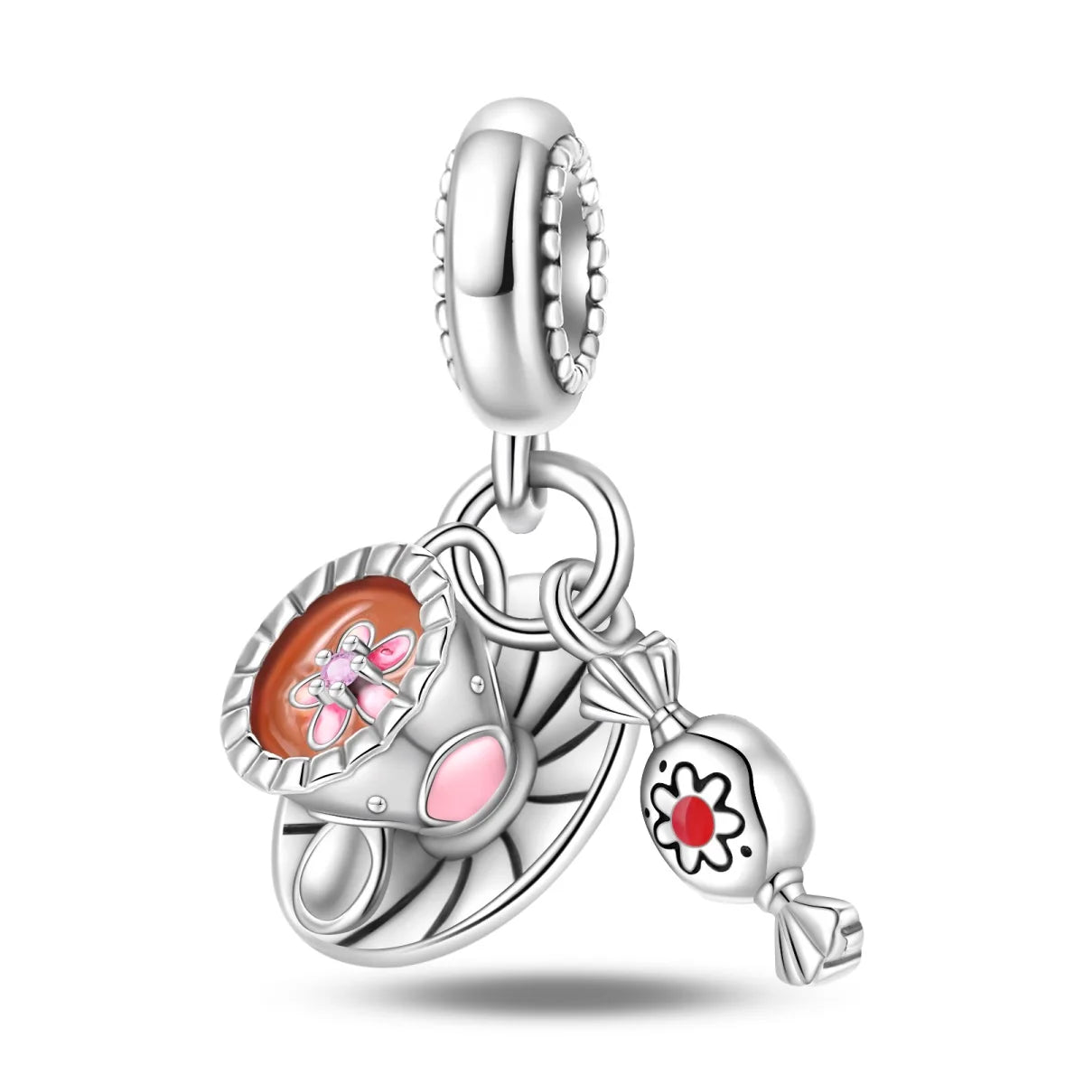 Silver Afternoon Tea Series Fruit Snacks Charm Beads Fits Bracelets