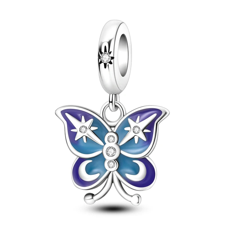 Silver Butterfly Pendant Fits Bracelets For Women Pendants