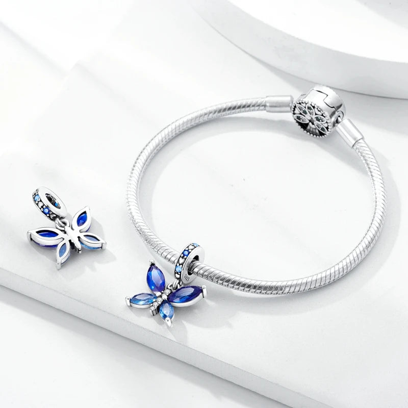 Silver Butterfly Pendant Fits Bracelets For Women Pendants