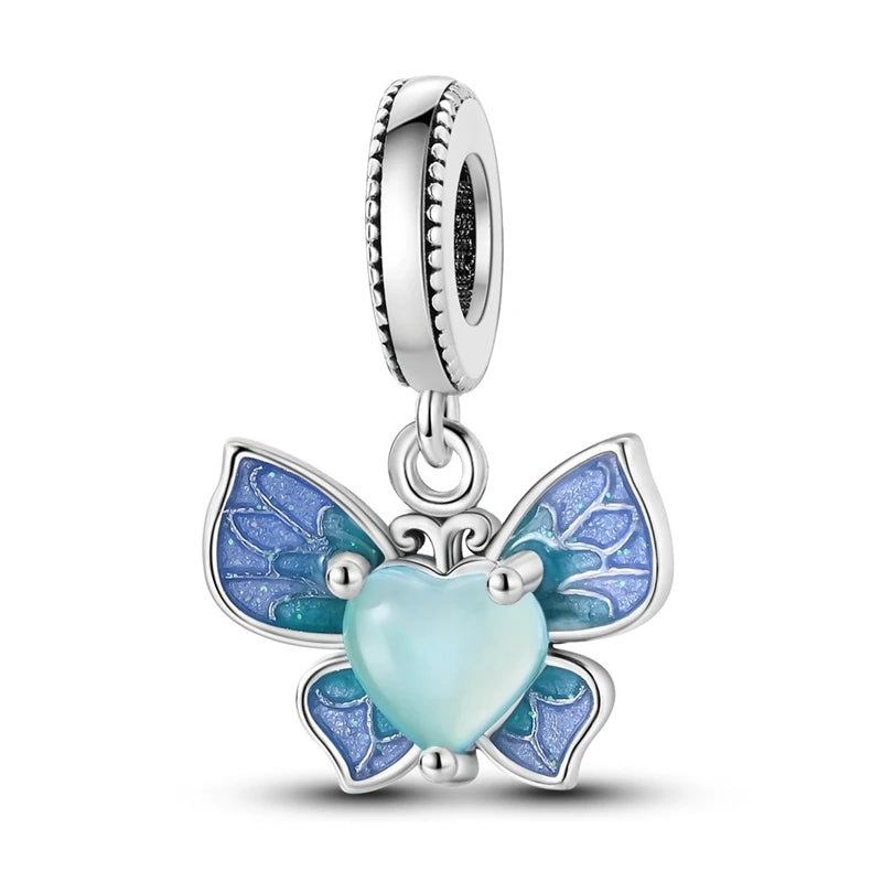 Silver Butterfly Pendant Fits Bracelets For Women Pendants