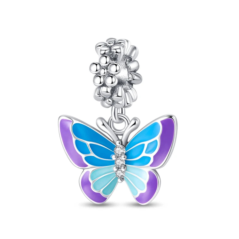 Silver Butterfly Pendant Fits Bracelets For Women Pendants