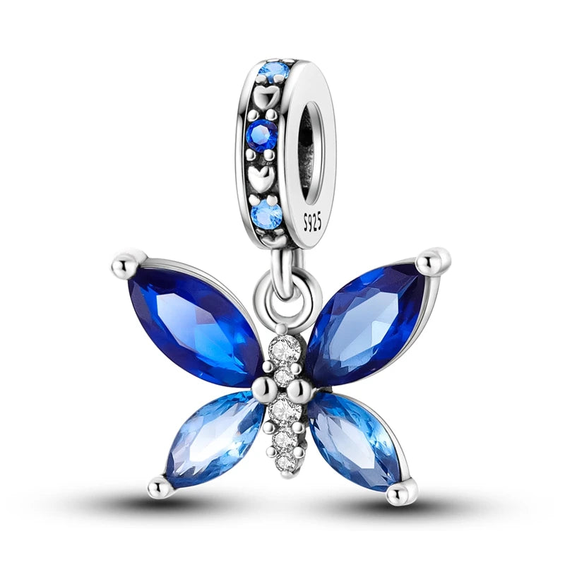 Silver Butterfly Pendant Fits Bracelets For Women Pendants