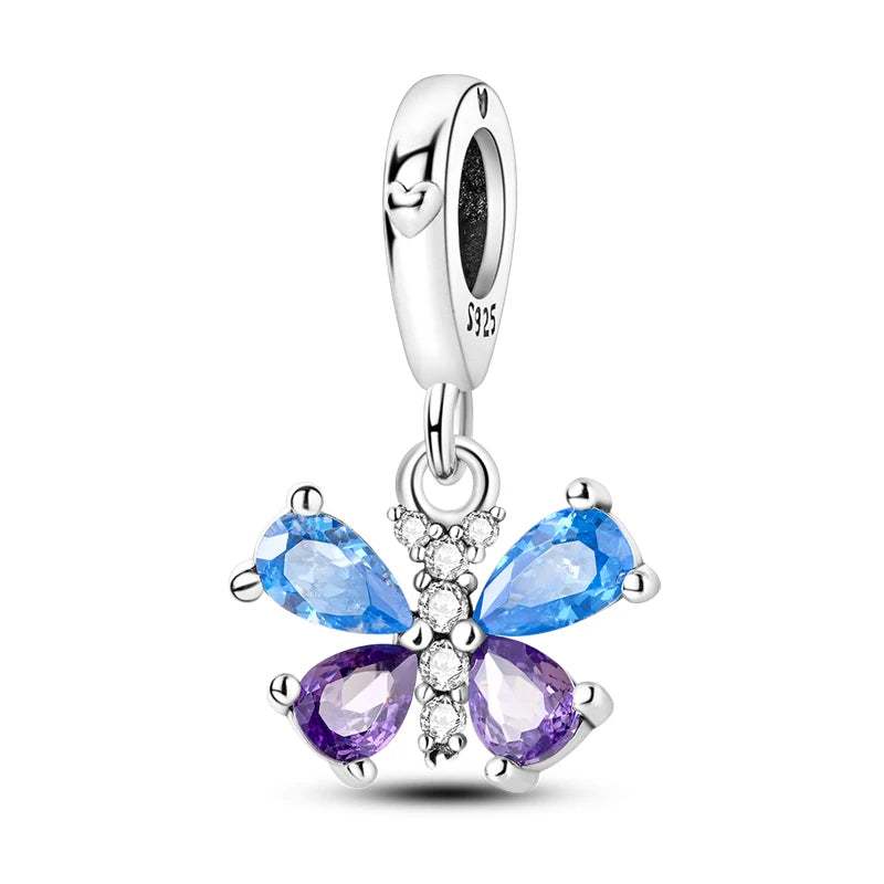 Silver Butterfly Pendant Fits Bracelets For Women Pendants