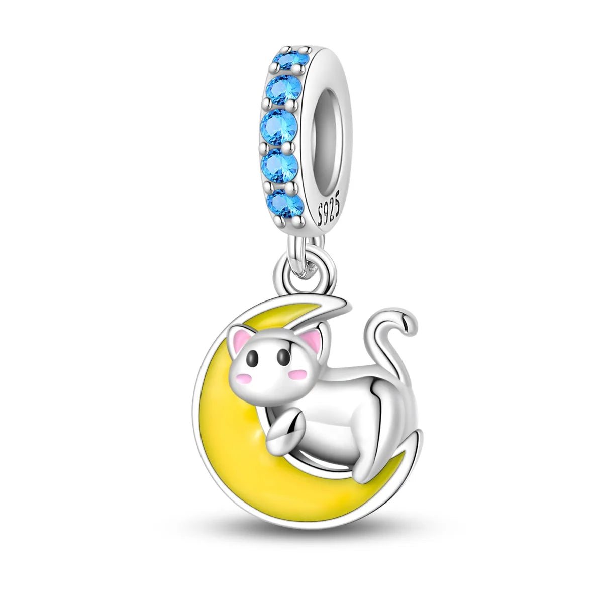 Silver Cute Animals Series Cat Lamb Charm Beads Fits Bracelets