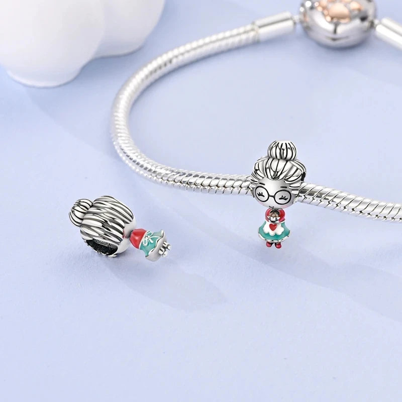 Silver Cat Collection Owl Charm Bead Action Figure Dangle Boy And Girl Fit Bracelet