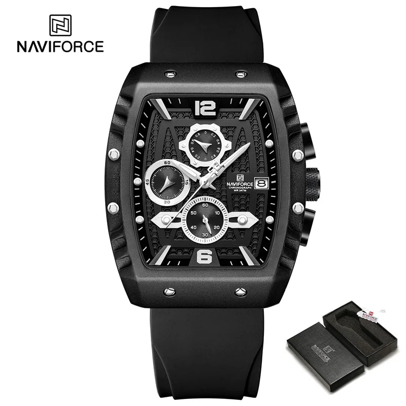 New Men Luxury Watches Chronograph Sport Quartz Wristwatch Waterproof Luminous Date Watch