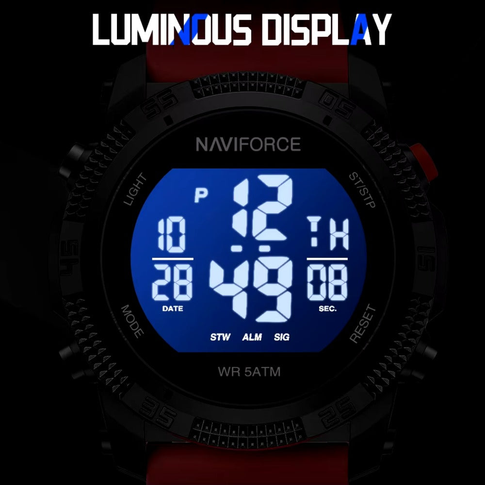 New Men's Watch Fashion Silicone Band Water Resistant Electronic Wristwatch Simple Calendar Watch