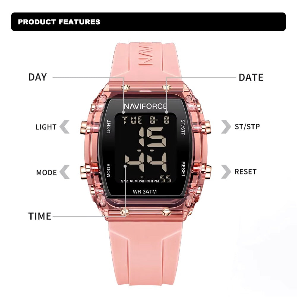 Women's Watches Silicone Strap Female Electronic Watch Waterproof Ladies Wristwatches