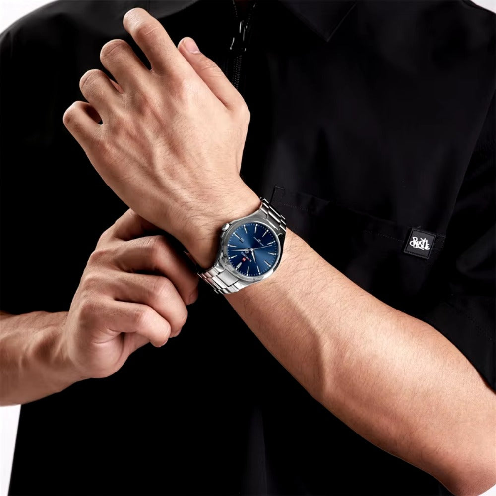 Fashion Watches for Men Stainless Steel Simple Elegant Watch  Male Waterproof Wrist watch