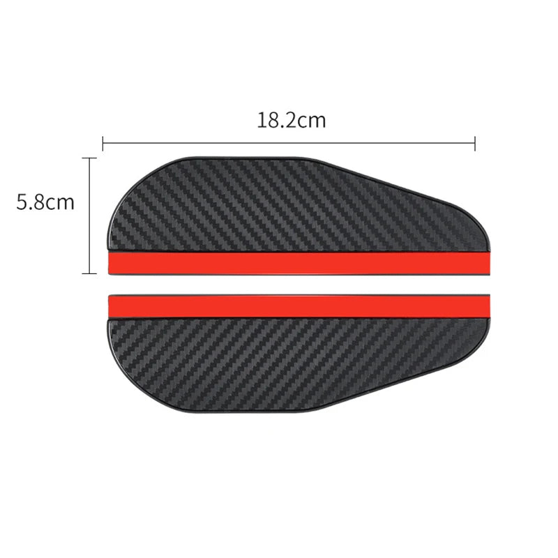 2PCS Car Rearview Mirror Sun Visor Rain Eyebrow Visor Carbon Fiber Car Rearview Side Snow Rain Cover Car Mirror Accessories