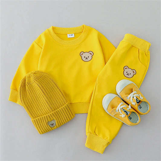 2PCS Little Bear Kids Set - Spring & Autumn Long Sleeve Outfit