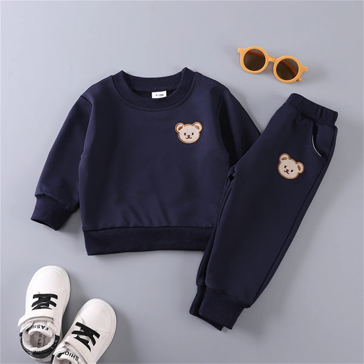 2PCS Little Bear Kids Set - Spring & Autumn Long Sleeve Outfit