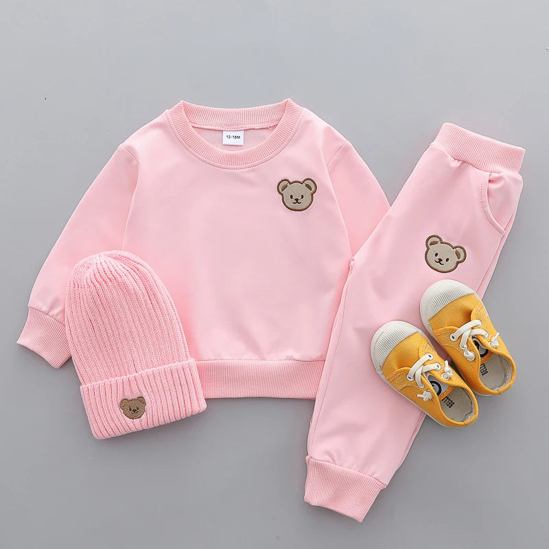 2PCS Little Bear Kids Set - Spring & Autumn Long Sleeve Outfit