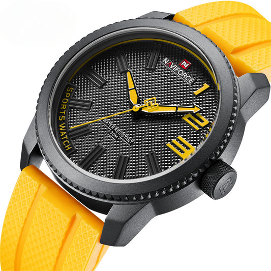 Silicone Strap Men's Watches Waterproof Sport Quartz Military Watch Men Watch