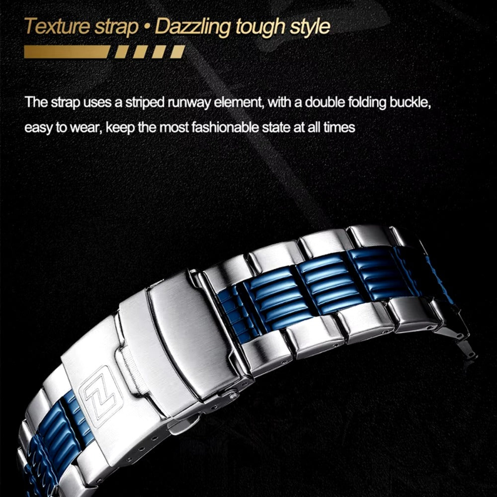 Digital Sport Watch For Men Steel Waterproof Chronograph Watch Fashion Luminous Quartz Wrist watches Man