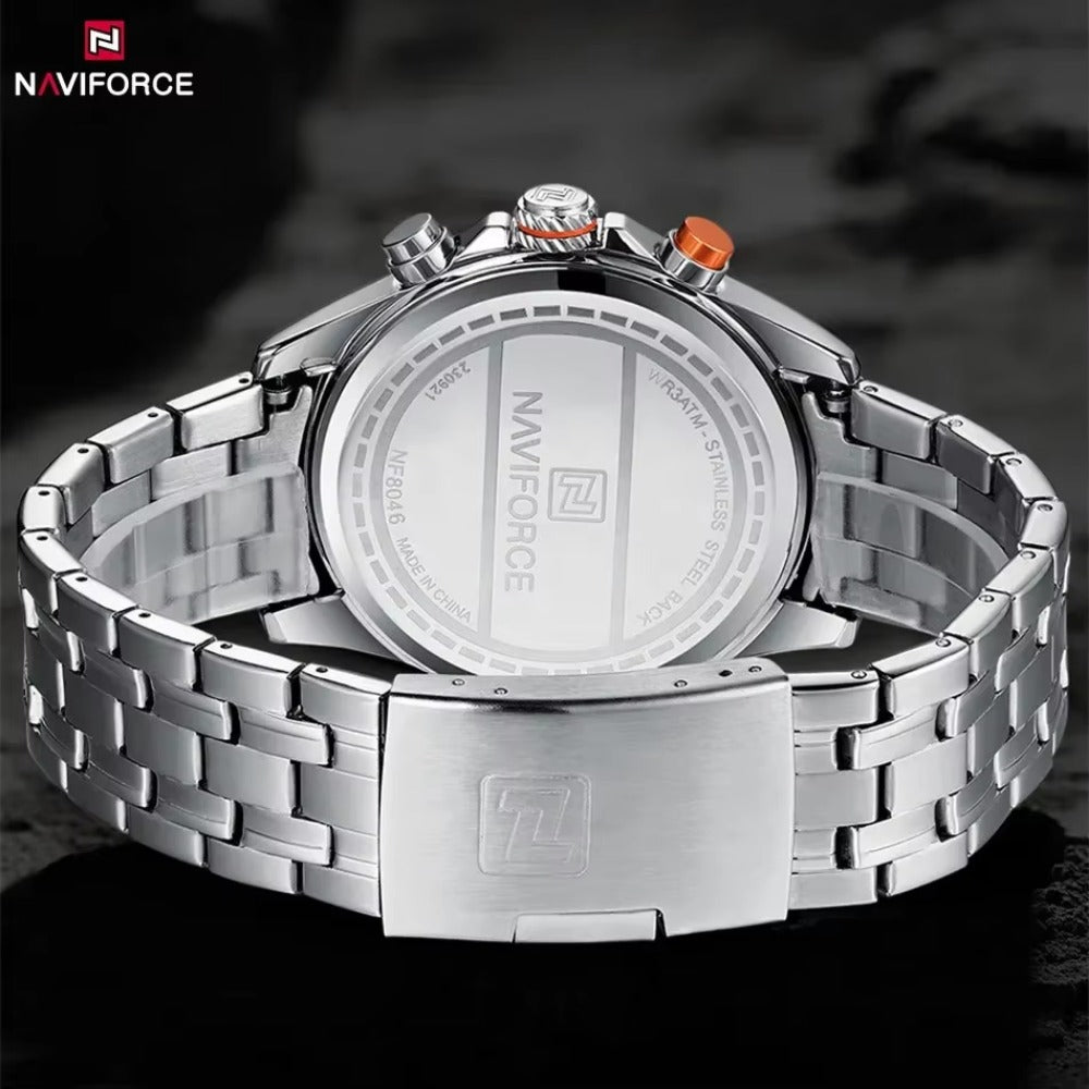 Fashion Men Watch Luxury Brand Sport Watch For Men Chronograph Quartz Wristwatch Military Waterproof Steel Band