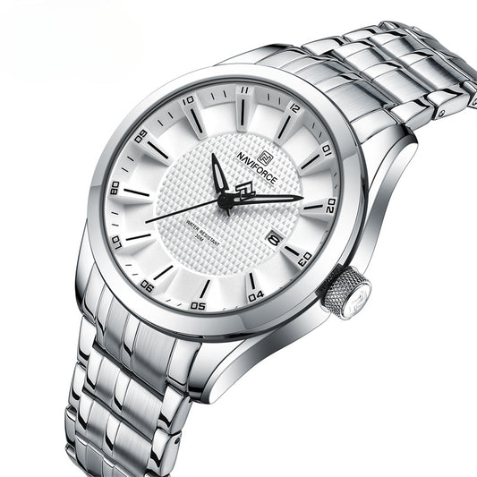 Simple Casual Men's Watch Waterproof High Quality Male Stainless Steel Band Quartz Wristwatch