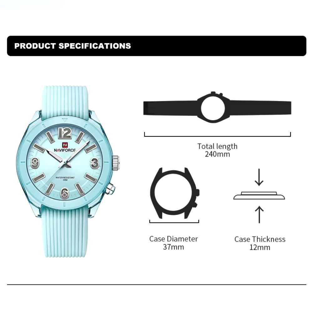 High Quality Watch For Women Waterproof Ladies Fashion Casual Silicone Strap Luminous Quartz Wristwatches