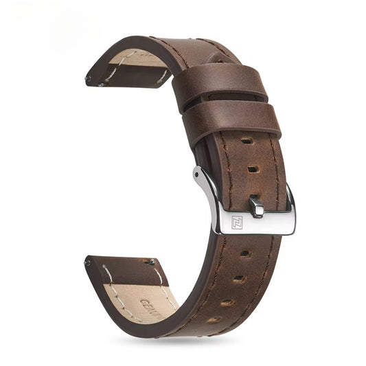 Genuine Leather Strap  Watch Band 20mm Comfortable Waterproof Watchbands With Buckle Replacement Belt Watch Accessories