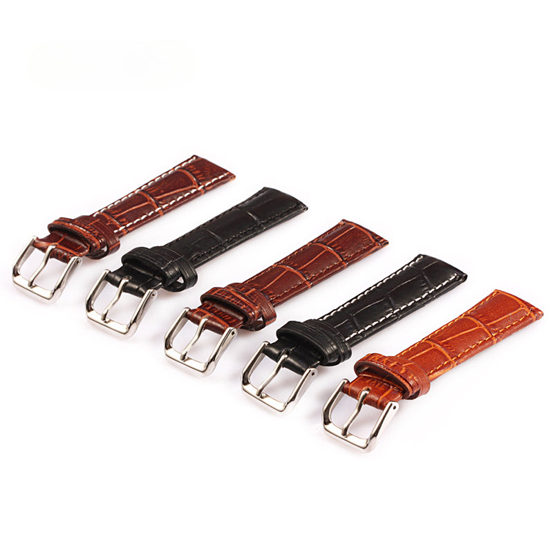 Watch Band cowhide Straps 10mm-24mm Leather Pin Buckle Watch Straps Watchbands