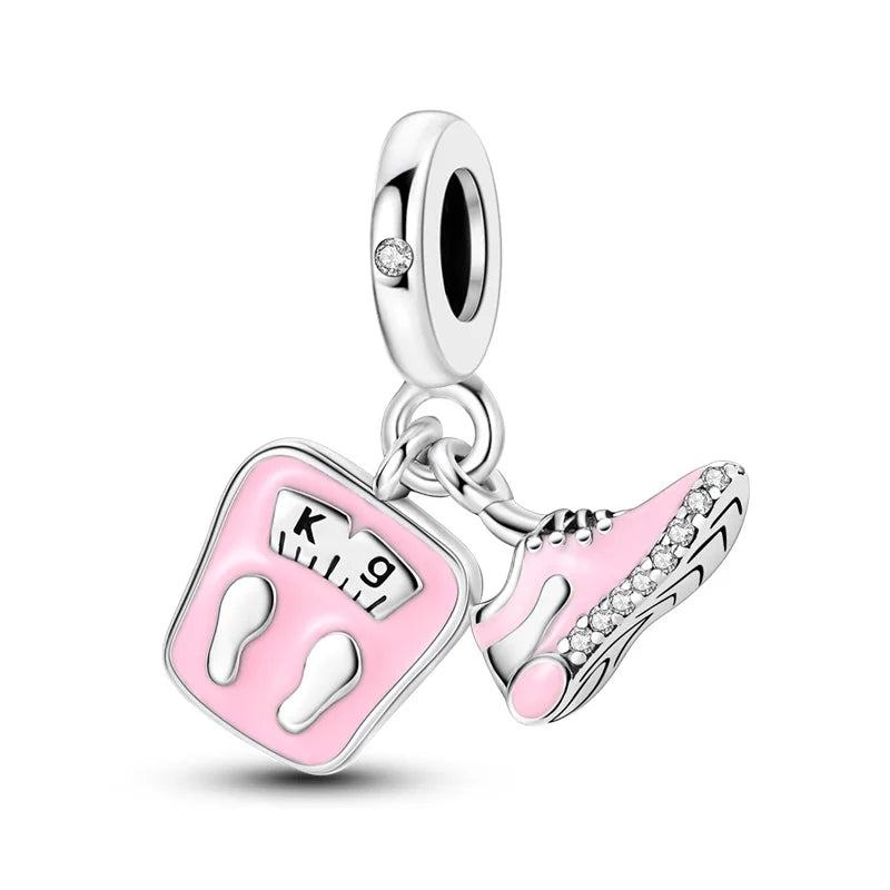 Silver Headphones Shoes Bike Charm Beads Fits Charm Bracelets Pendant