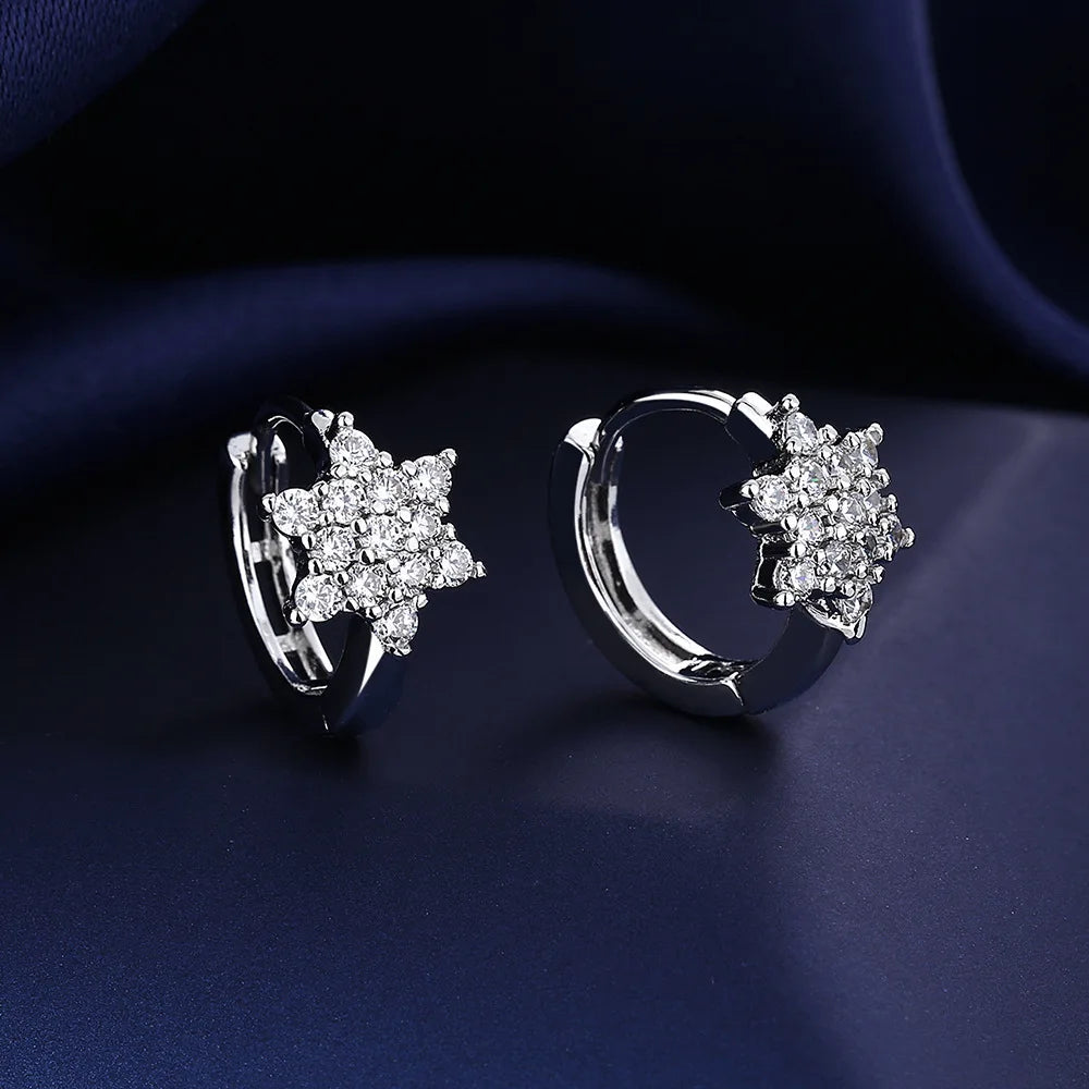 Cute Tiny Clear CZ Stud Earrings | Women’s Fashion Jewelry