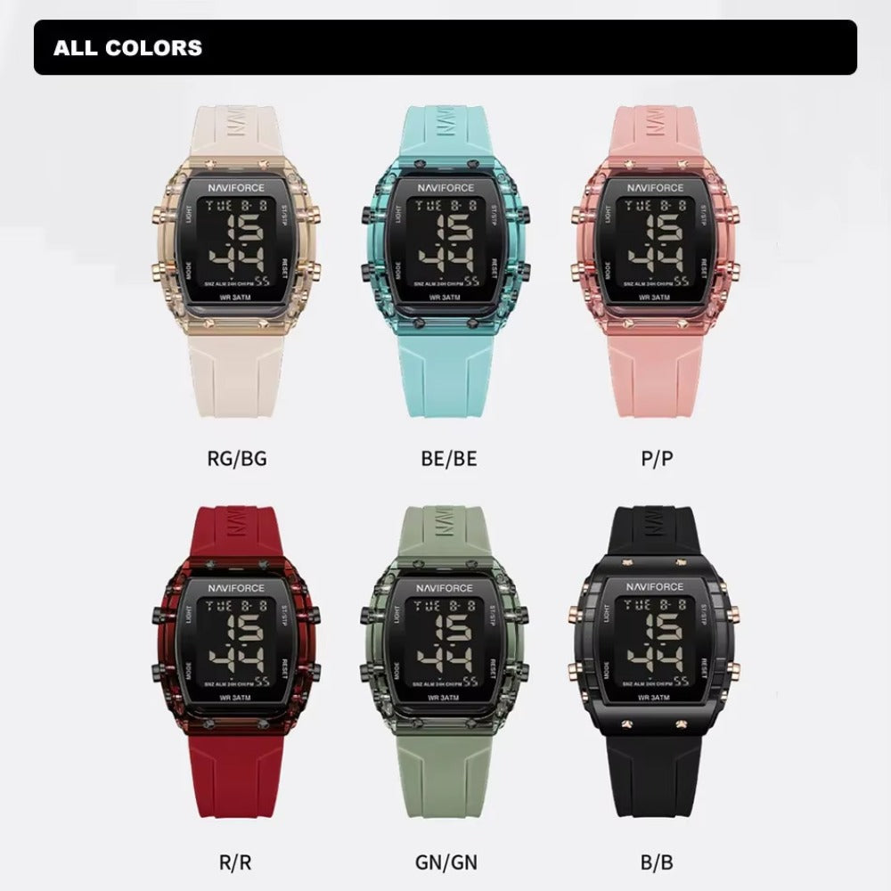 Women's Watches Silicone Strap Female Electronic Watch Waterproof Ladies Wristwatches